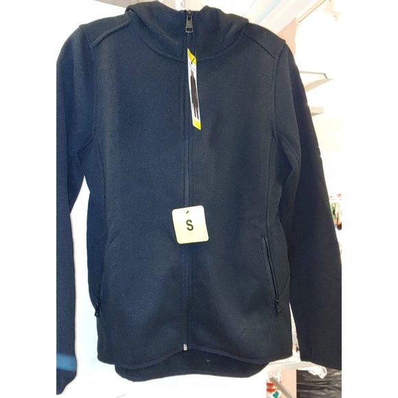 ANDREW MARC Women Full Zip Fleece Jacket--Black - Picture 7 of 11